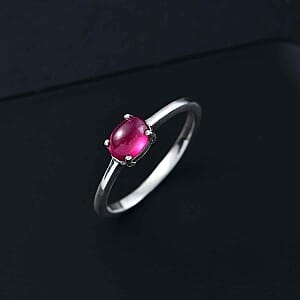 African Ruby 1.30 ctw Ring in Sterling Silver (Size 9.0)