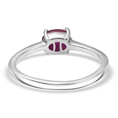 African Ruby 1.30 ctw Ring in Sterling Silver (Size 9.0)