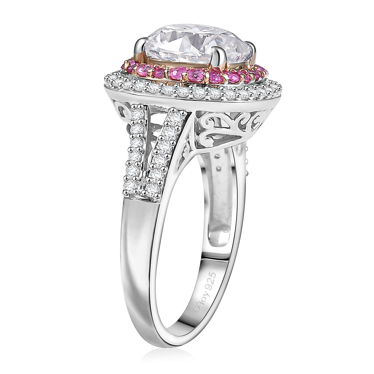 Buy D'Joy Moissanite and Madagascar Pink Sapphire 4.40 ctw