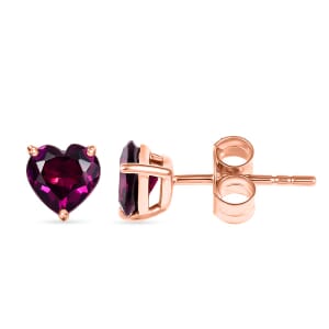 Luxoro AAA Radiant Ember Garnet 1.70 ctw Royal Amour Earrings in 10K Rose Gold