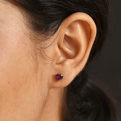 Luxoro AAA Radiant Ember Garnet 1.70 ctw Royal Amour Earrings in 10K Rose Gold