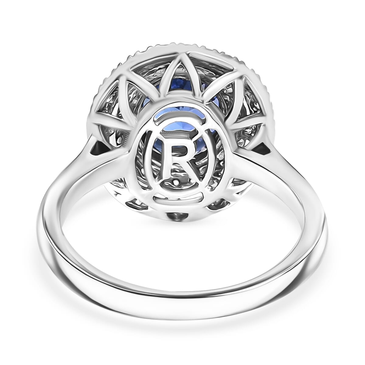Certified & Appraised Rhapsody 950 Platinum AAAA Tanzanite, Padparadscha Sapphire, Diamond (E-F, VS) (0.35 cts) Ring (Size 9.5) (7 g) 3.00 ctw image number 4