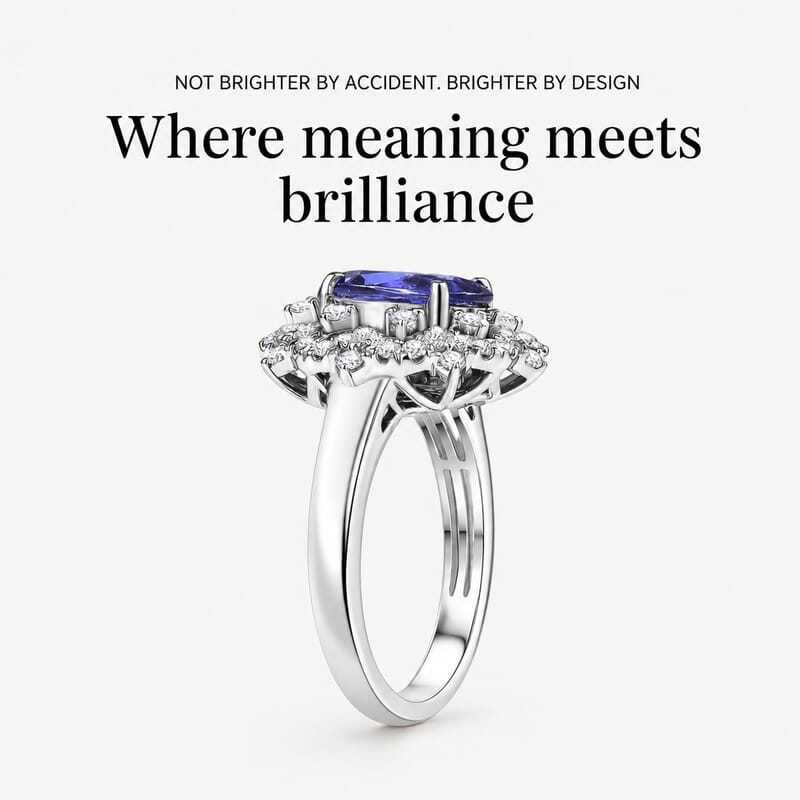 Certified & Appraised Rhapsody 950 Platinum AAAA Tanzanite, Diamond (E-F, VS) (0.56 cts) Ring (Size 7.5) (7.80 g) 3.65 ctw