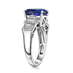 Certified & Appraised Rhapsody AAAA Tanzanite and E-F VS Diamond 4.50 ctw Ring in 950 Platinum (Size 9.0) 7.95 Grams