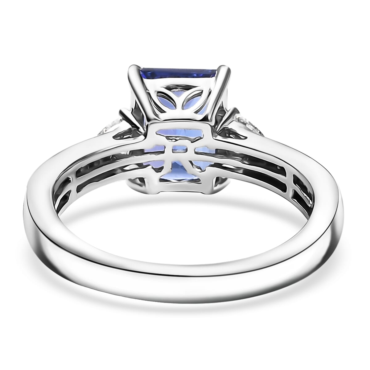 Certified & Appraised Rhapsody AAAA Tanzanite and E-F VS Diamond 2.91 ctw Ring in 950 Platinum (Size 10.0) 6.05 Grams image number 4