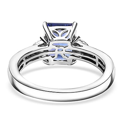 Certified & Appraised Rhapsody 950 Platinum AAAA Tanzanite, Diamond (E-F, VS) (0.33 cts) Ring (Size 11.0) (6.05 g) 2.91 ctw