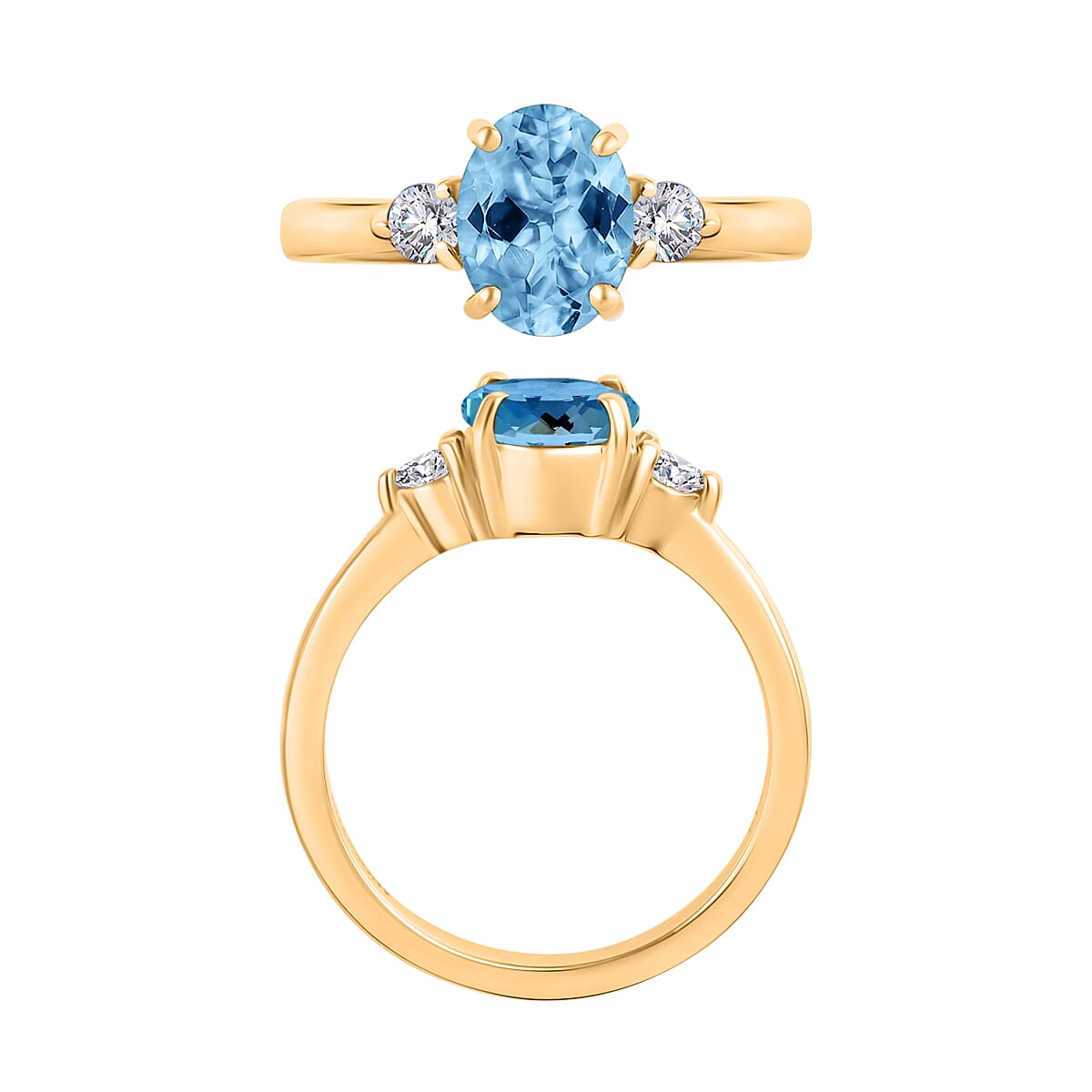 Santa Maria Aquamarine/2.12/10K Yellow Gold / 10