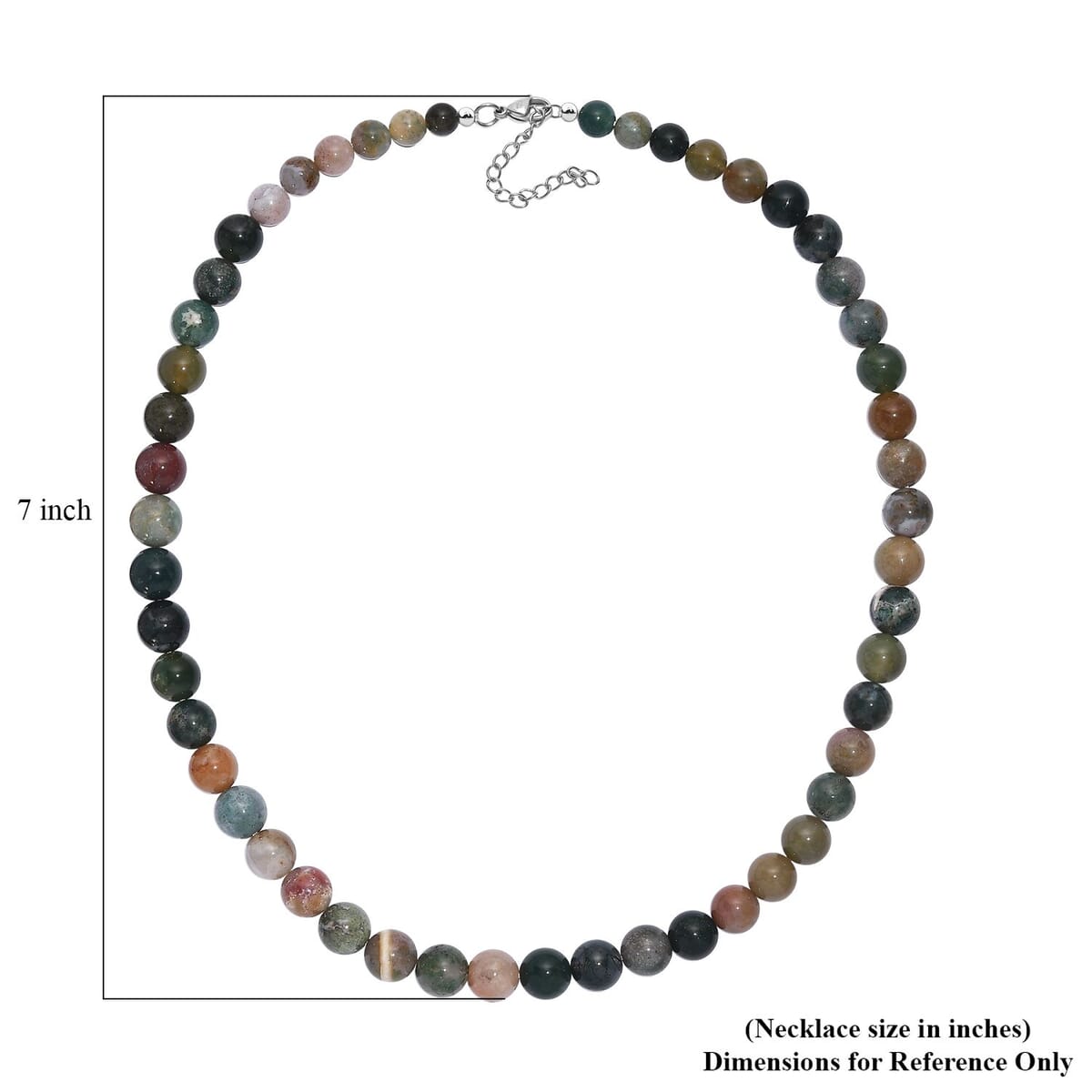 Multi Agate 220.00 ctw Beaded Necklace in Stainless Steel 18 Inches image number 5