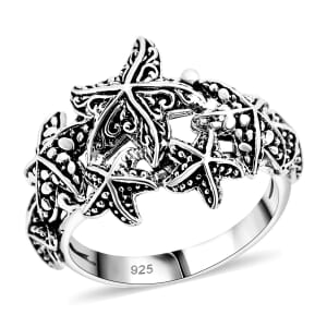 Bali Legacy Starfish Ring in Sterling Silver (Size 9.0) 5.20 Grams