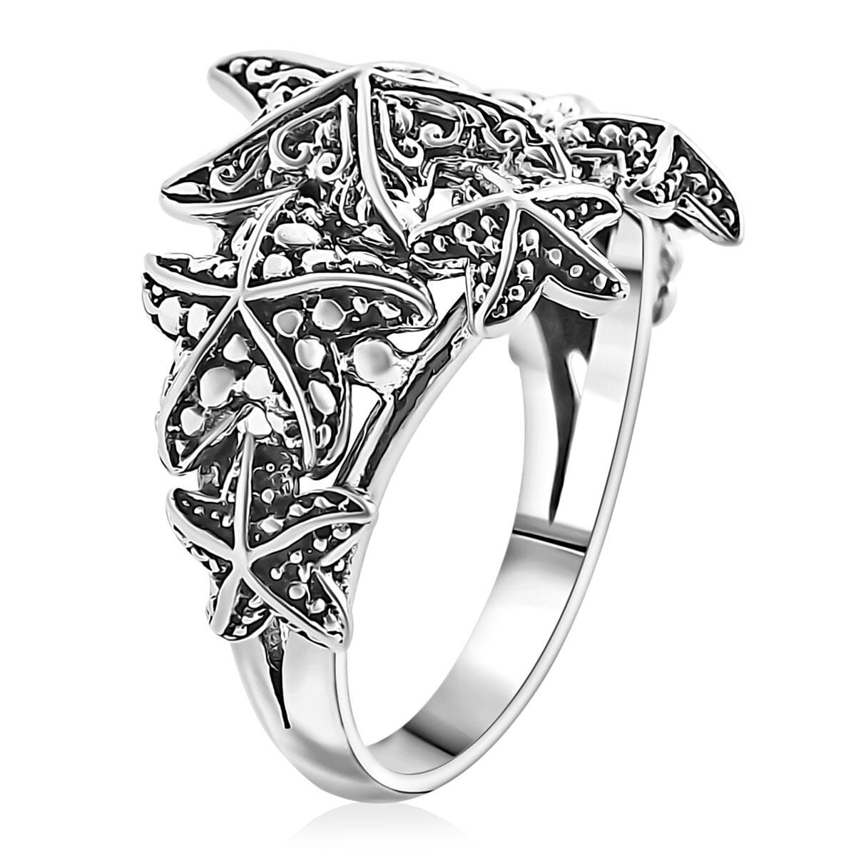 Bali Legacy Starfish Ring in Sterling Silver (Size 9.0) 5.20 Grams image number 3