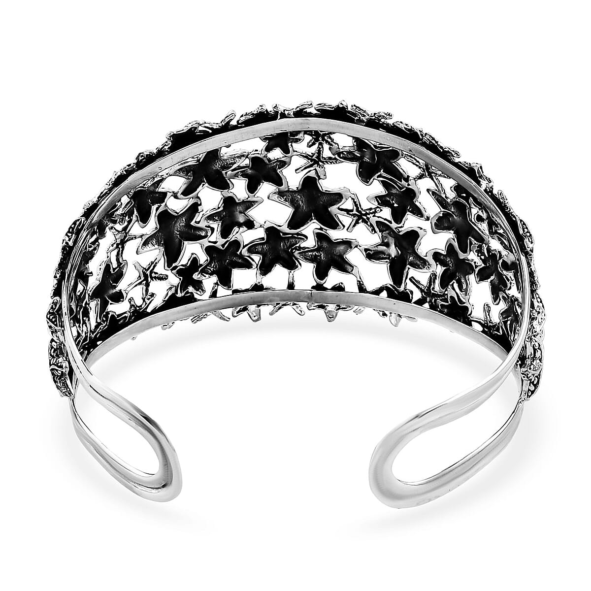 Bali Legacy Starfish Cuff Bracelet in Sterling Silver (7.25 In) 35.20 Grams image number 4