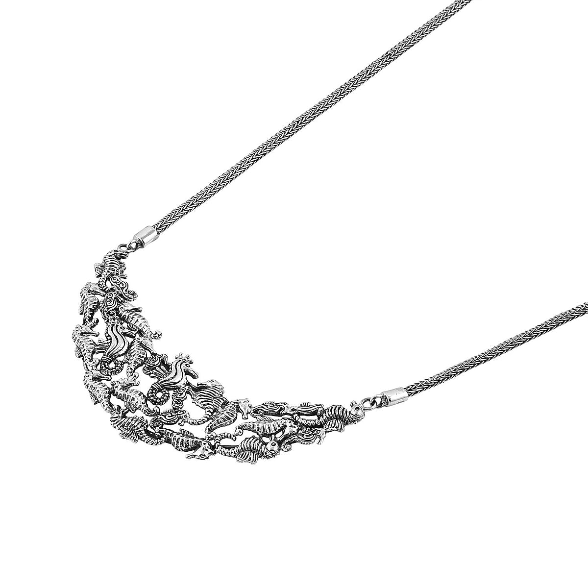 Bali Legacy Seahorse Necklace in Sterling Silver 31.25 Grams 20 Inches image number 3