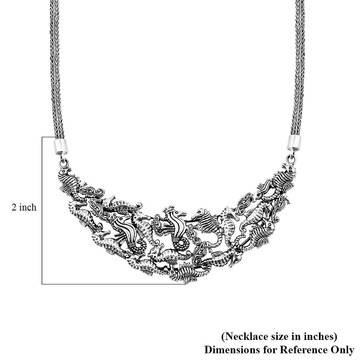 Bali Legacy Seahorse Necklace in Sterling Silver 31.25 Grams 20 Inches image number 6