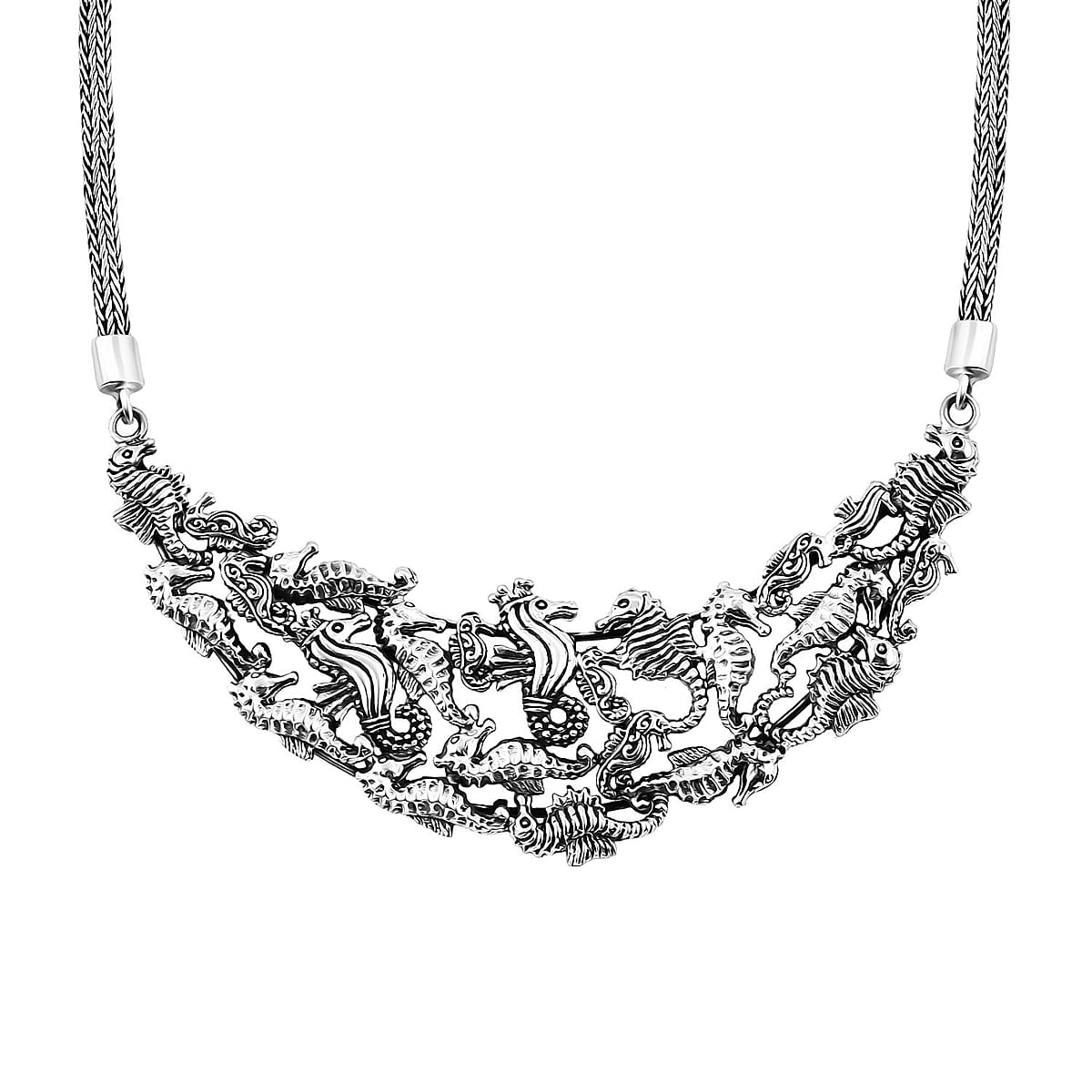 Bali Legacy Seahorse Necklace in Sterling Silver 31.25 Grams 20 Inches image number 7