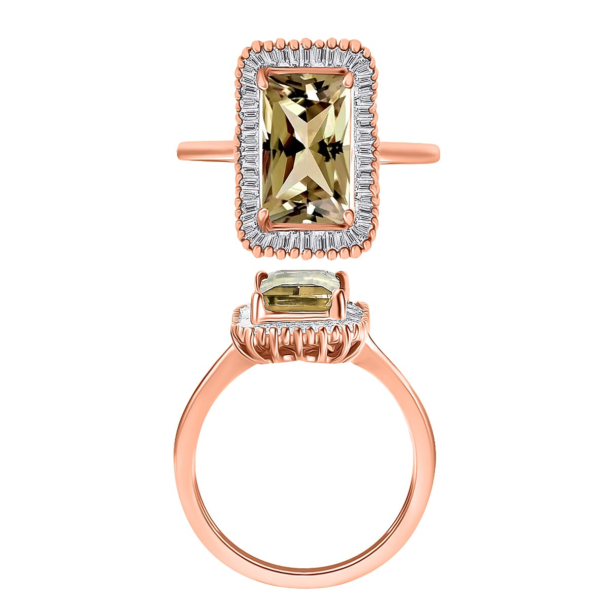 Rhapsody AAAA Turkizite and E-F VS2 Diamond 3.50 ctw Ring in 950 Platinum (Size  10.0) image number 3