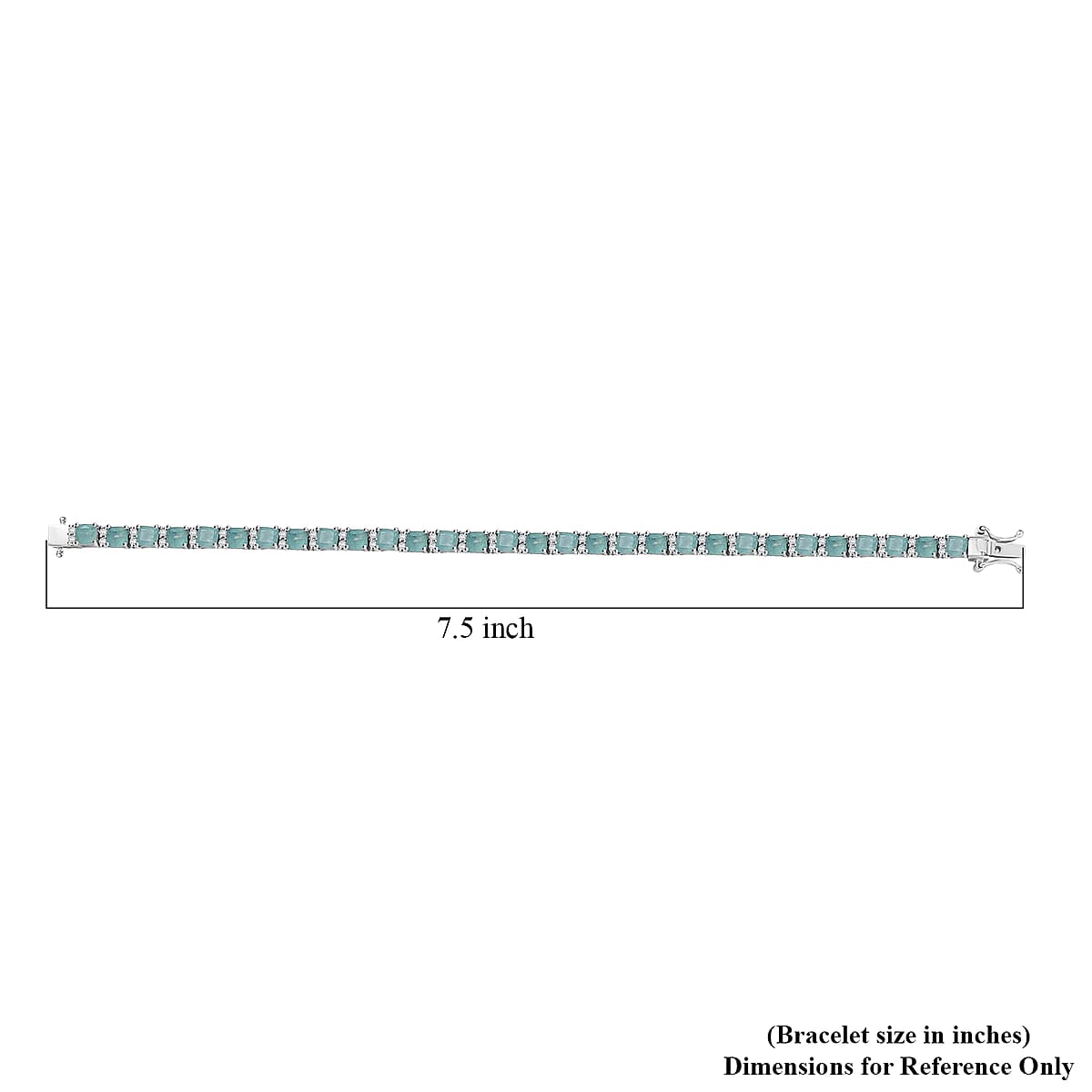D'Joy Grandidierite and White Zircon 11.30 ctw Royal Radiance Tennis Bracelet in Rhodium Over Sterling Silver (7.25 In) image number 4