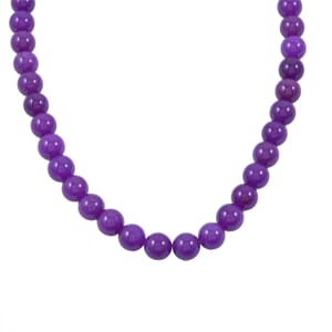 Sugilite 285.00 ctw Beaded Necklace Sterling Silver 18 Inches