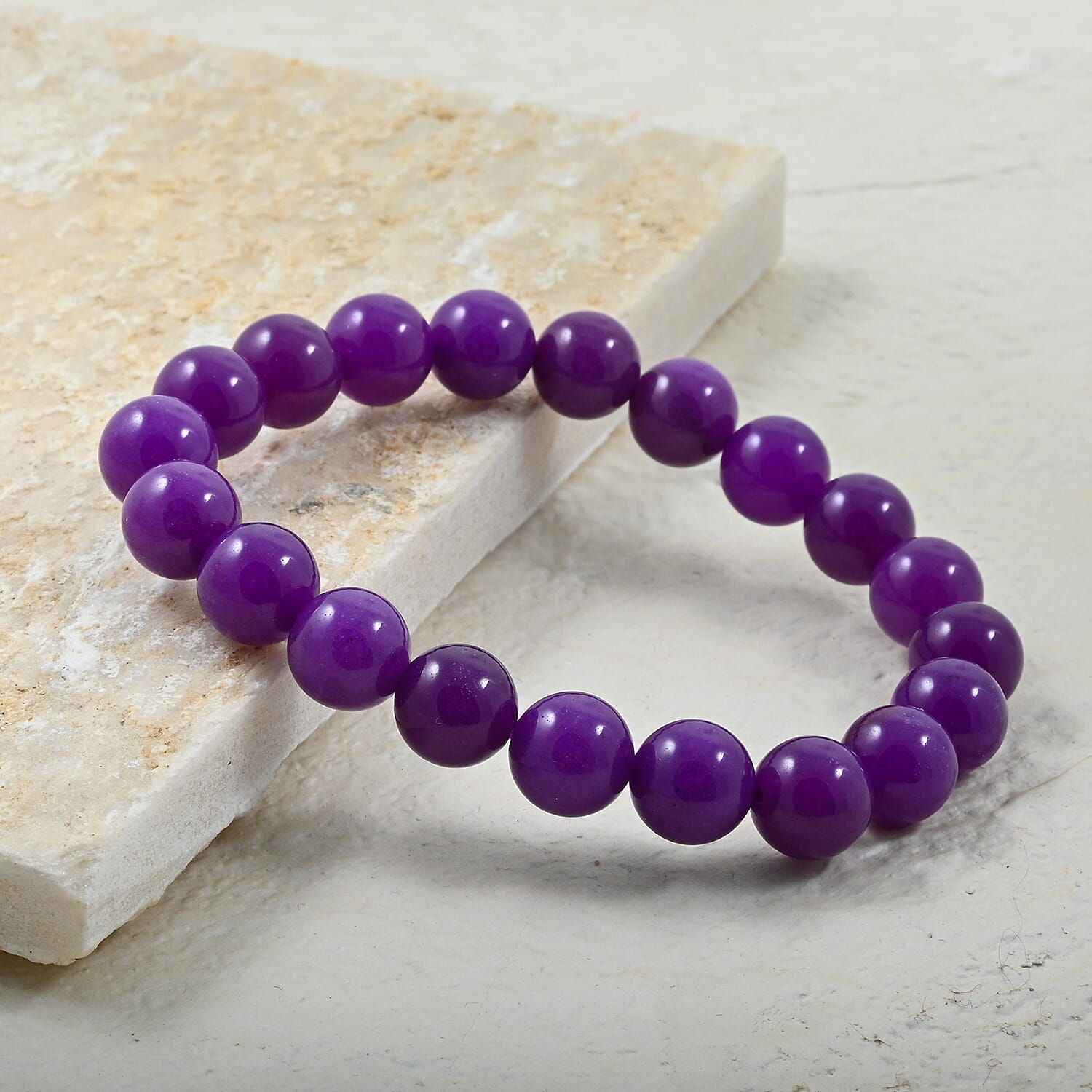 Sugilite Beaded Stretch Bracelet 175.00 ctw