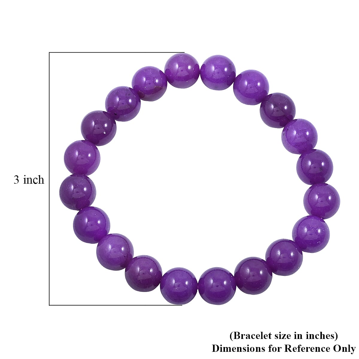 Sugilite Beaded Stretch Bracelet 175.00 ctw