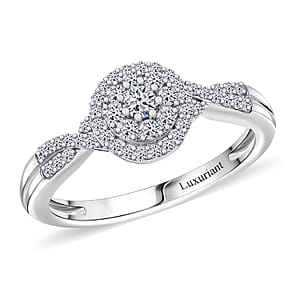 Luxuriant Lab Grown Diamond G-H SI 0.35 ctw Infinity Ring in Rhodium Over Sterling Silver (Size 6.0)