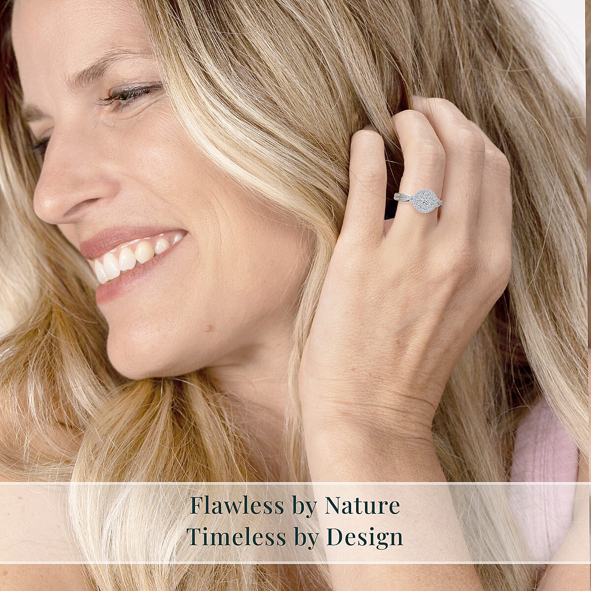 Luxuriant Lab Grown Diamond G-H SI 0.35 ctw Infinity Ring in Rhodium Over Sterling Silver (Size 6.0) image number 1