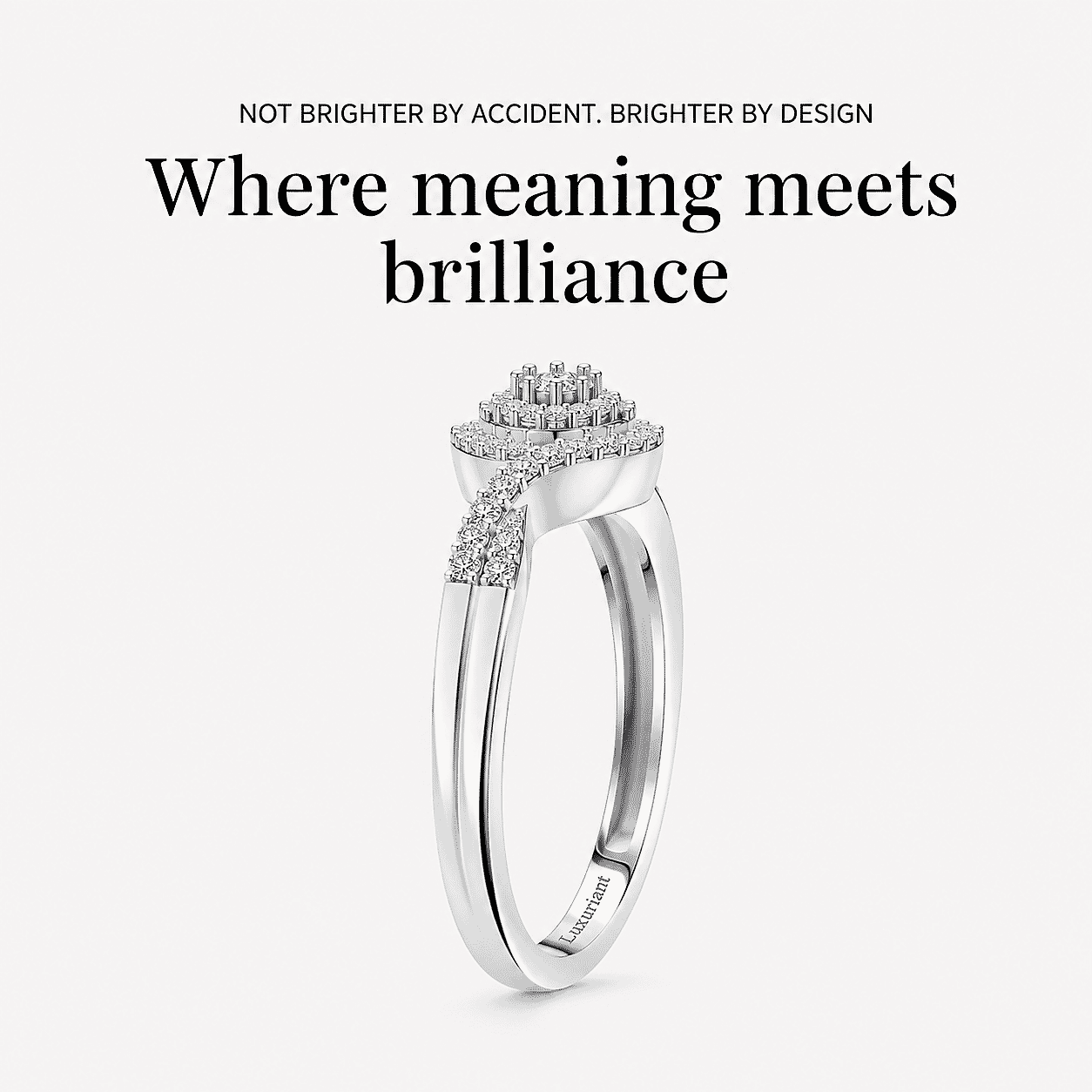 Luxuriant Lab Grown Diamond G-H SI 0.35 ctw Infinity Ring in Rhodium Over Sterling Silver (Size 6.0)