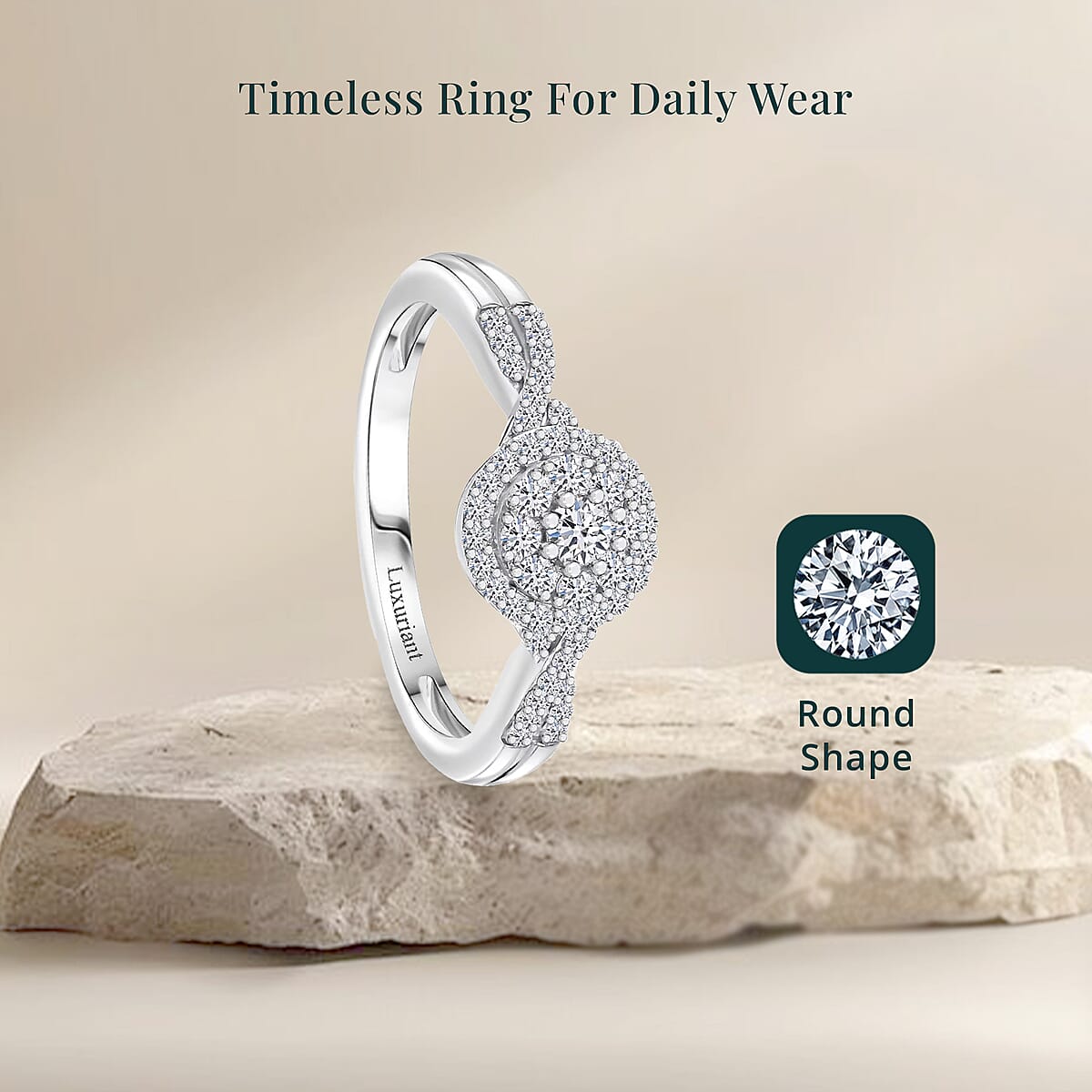 Luxuriant Lab Grown Diamond G-H SI 0.35 ctw Infinity Ring in Rhodium Over Sterling Silver (Size 6.0) image number 5