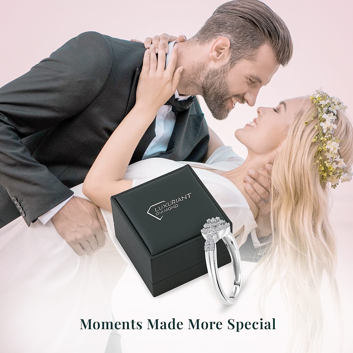 Luxuriant Lab Grown Diamond G-H SI 0.35 ctw Infinity Ring in Rhodium Over Sterling Silver (Size 6.0) image number 6