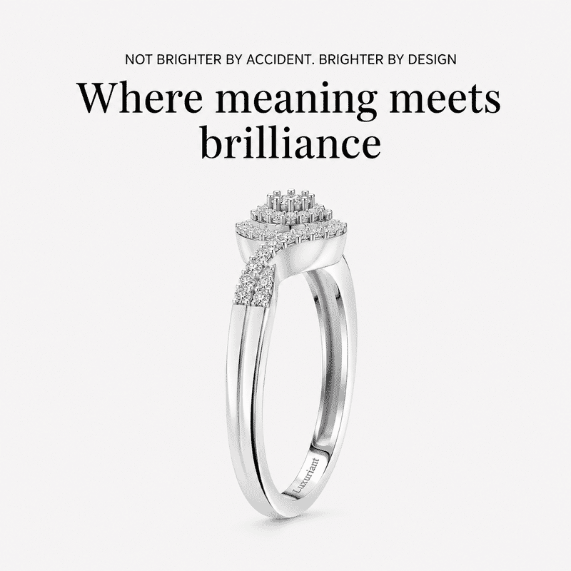 Luxuriant Lab Grown Diamond G-H SI 0.35 ctw Infinity Ring in Rhodium Over Sterling Silver (Size 7.0)