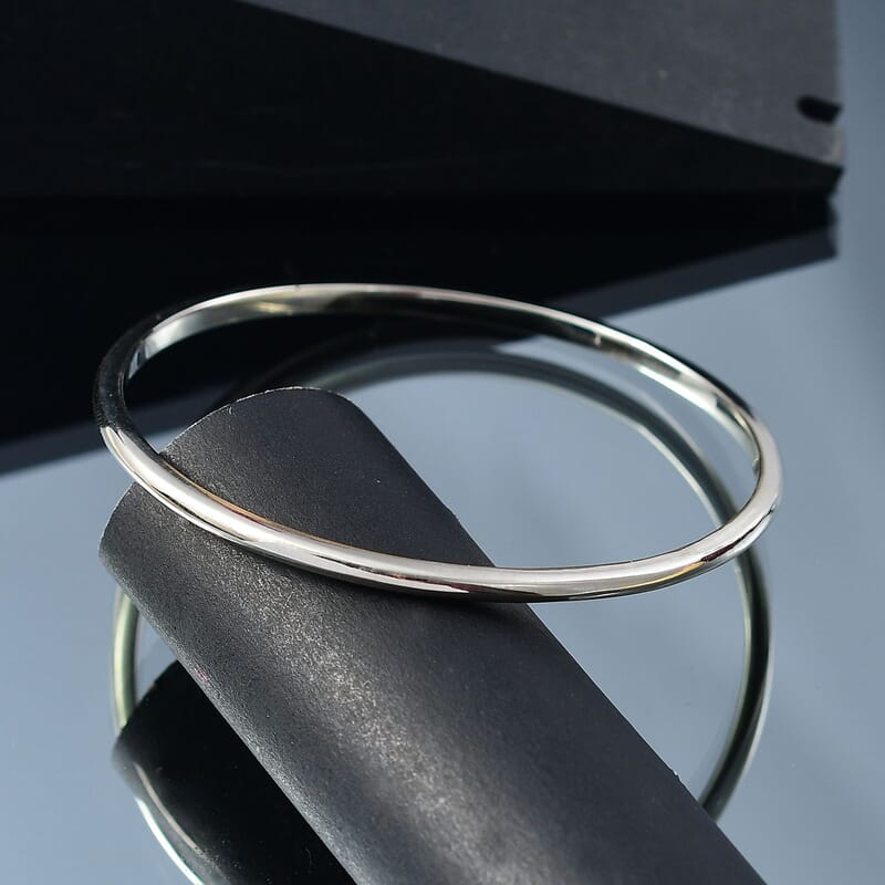 Bangle Bracelet in 10K White Gold 14.80 Grams