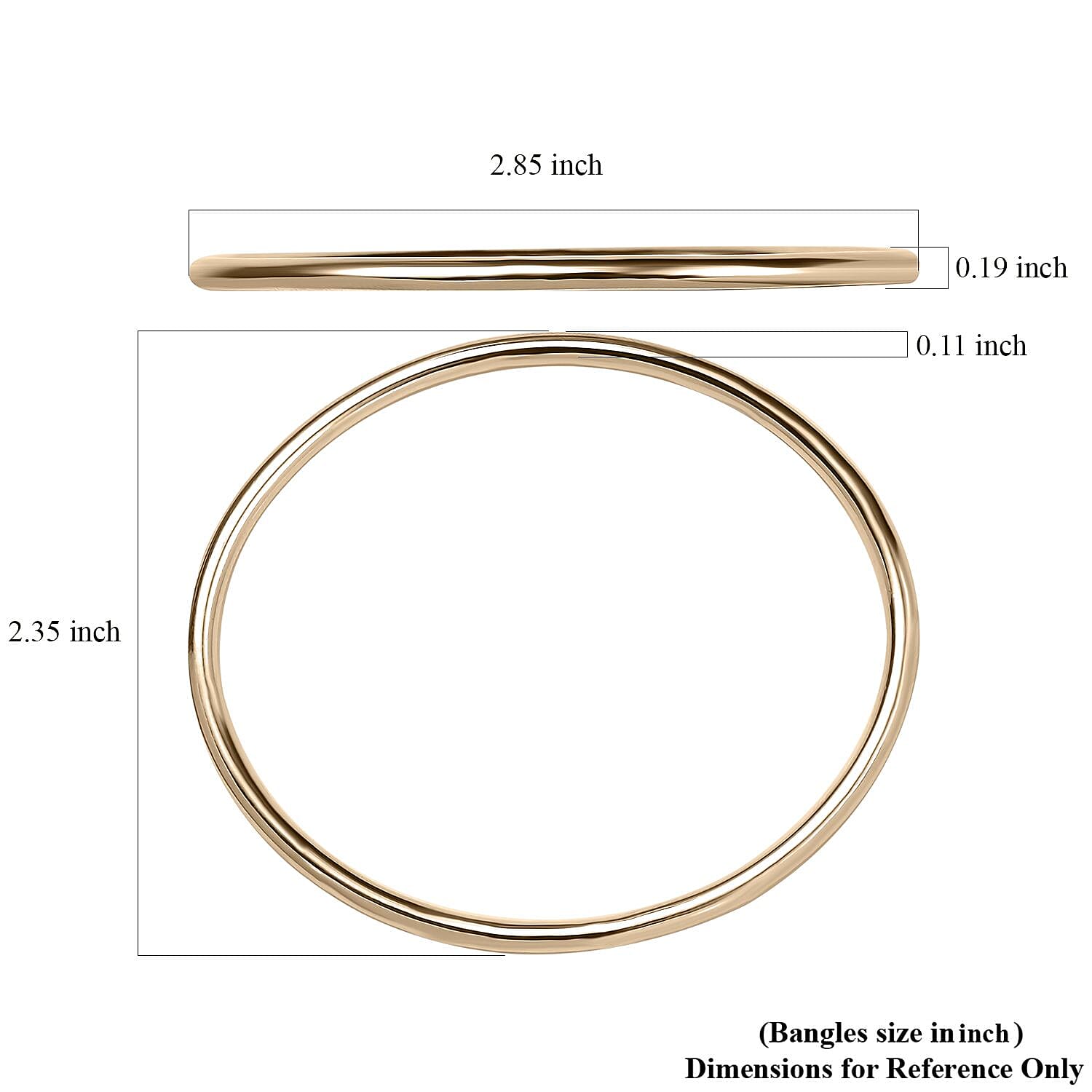 Bangle Bracelet in 10K White Gold 14.80 Grams