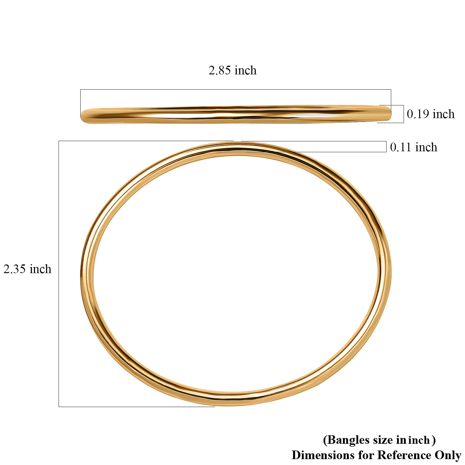 10K Yellow Gold Bangle Bracelet (7.25 In) 17.83 Grams