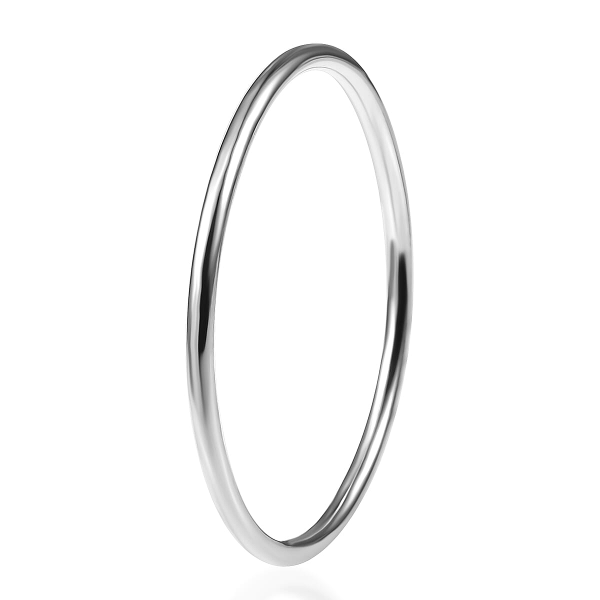 14K White Gold Bangle Bracelet (7.25 In) 17.79 Grams image number 3