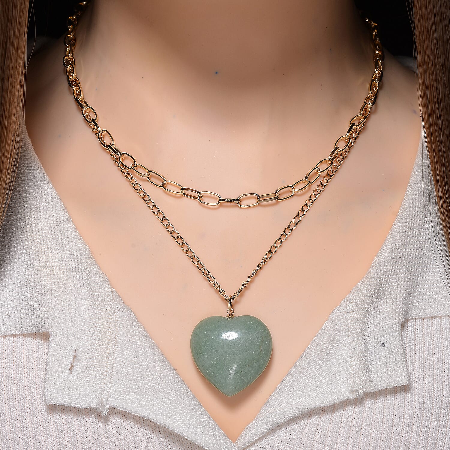 Green Aventurine heart pendant