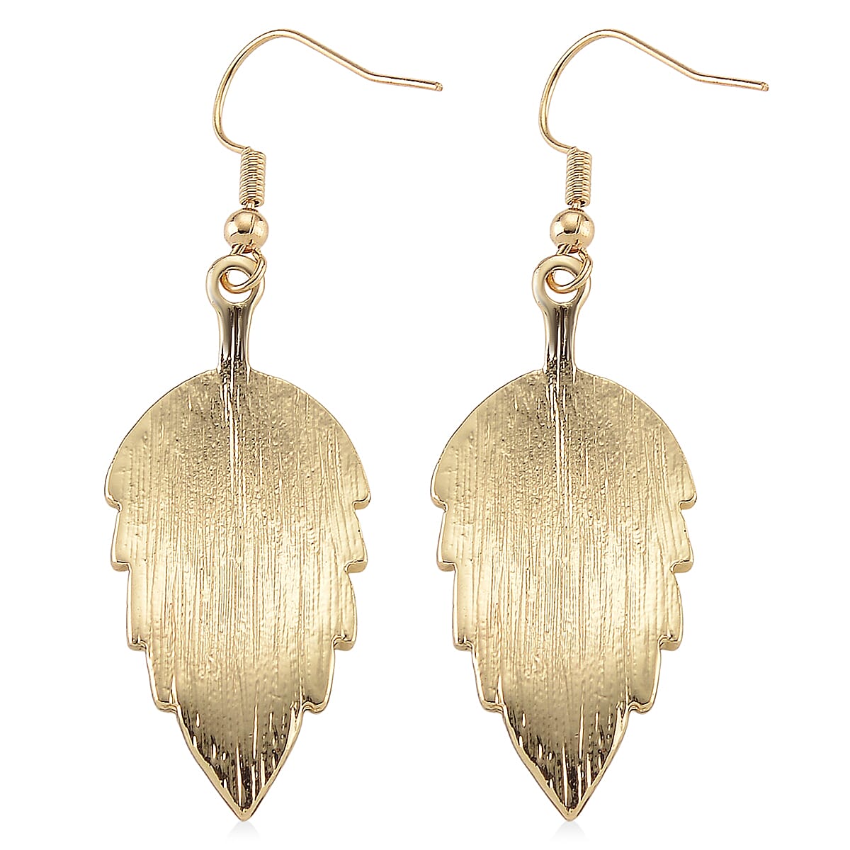 Leaf Earrings in Goldtone image number 3