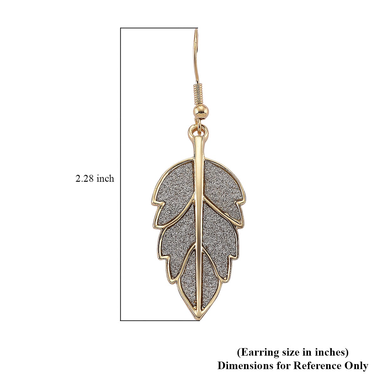 Leaf Earrings in Goldtone image number 4