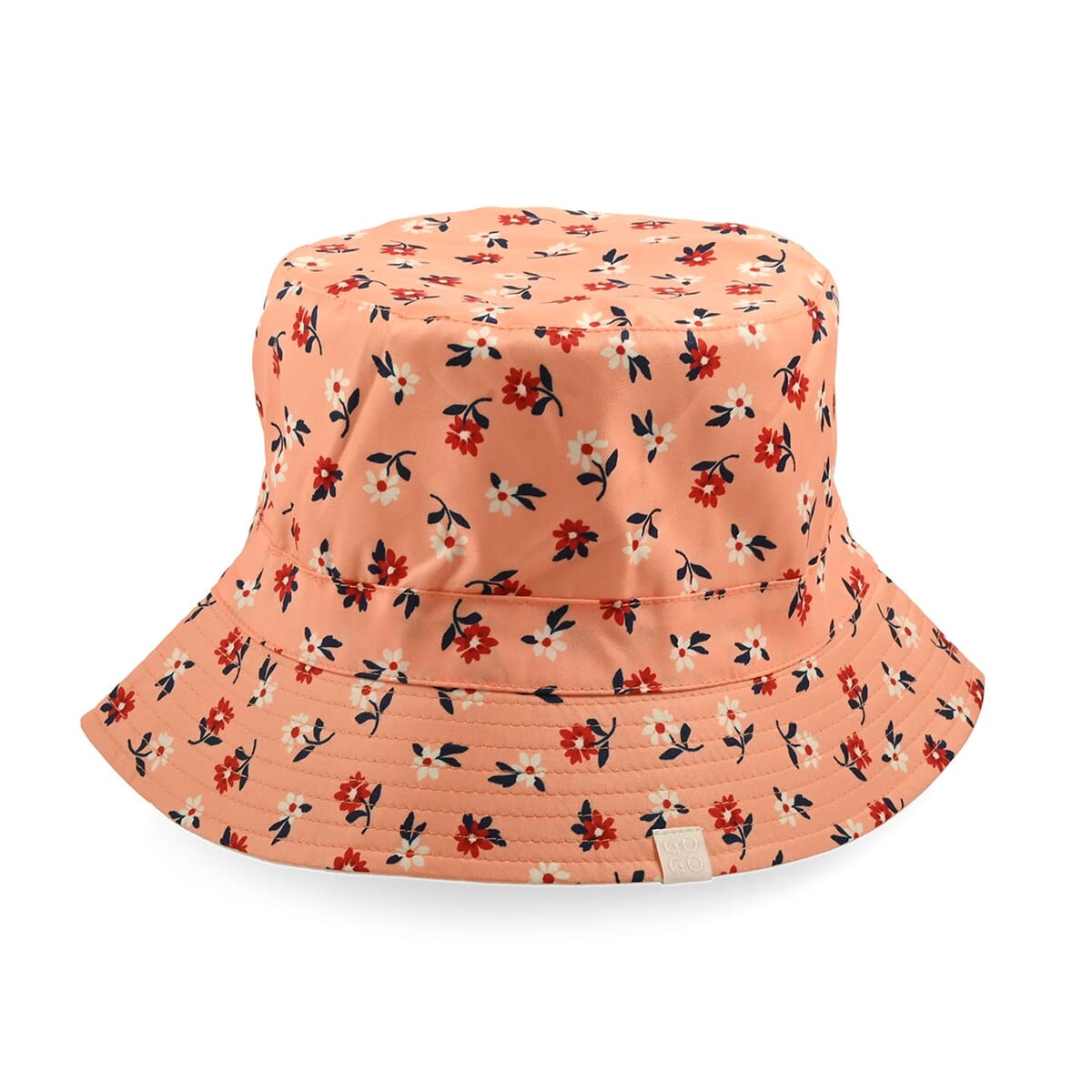 ShedRain Cream and Orange Floral Reversible Bucket Hat image number 1