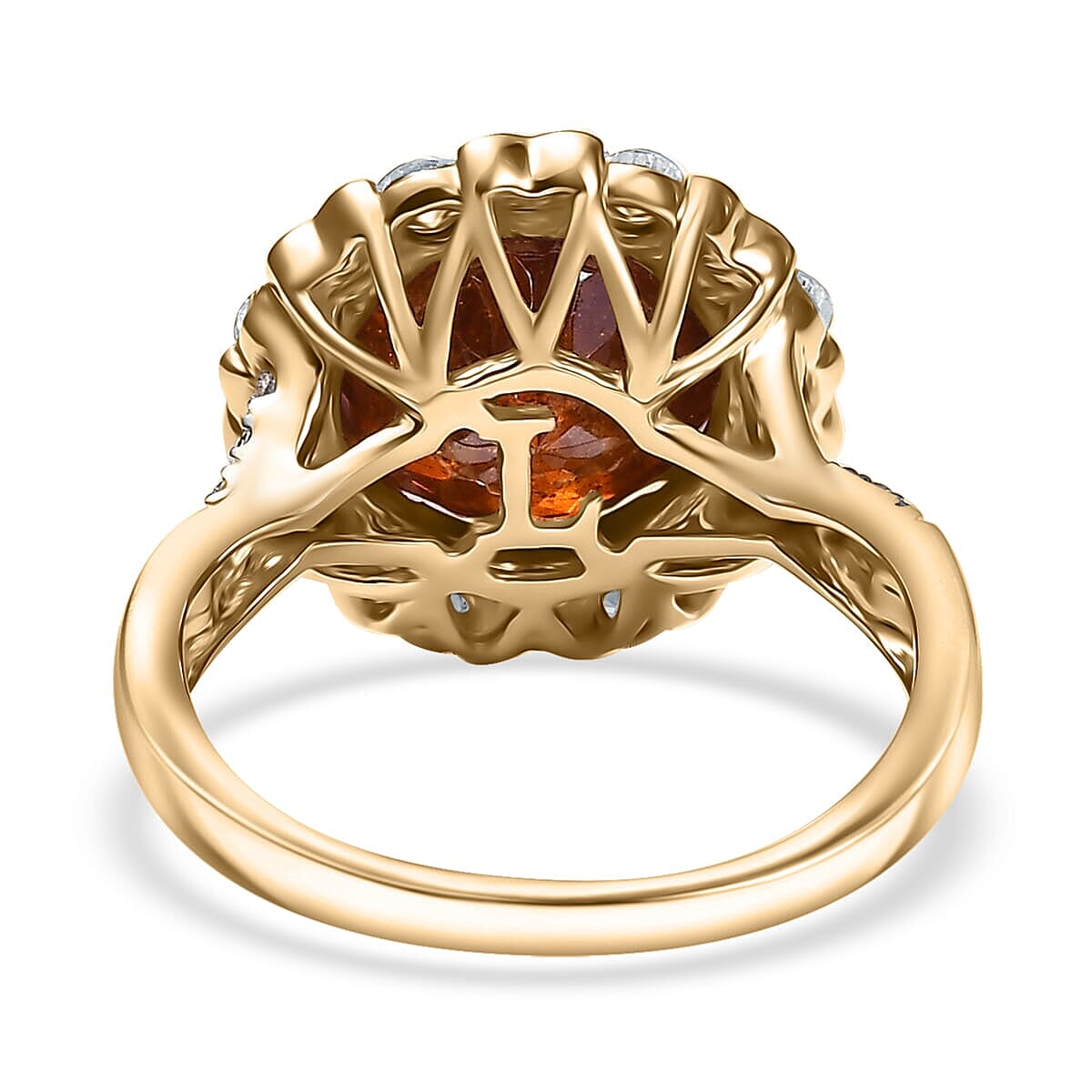 10K Yellow Gold AAA Picos Altos Sphalerite, Luxuriant Lab Grown Diamond (G-H, SI) (0.67 cts) Ring (Size 12.0) 7.59 ctw image number 4