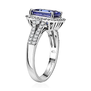 Certified & Appraised Rhapsody AAAA Tanzanite and E-F VS Diamond 3.00 ctw Ring in 950 Platinum (Size 10.0)