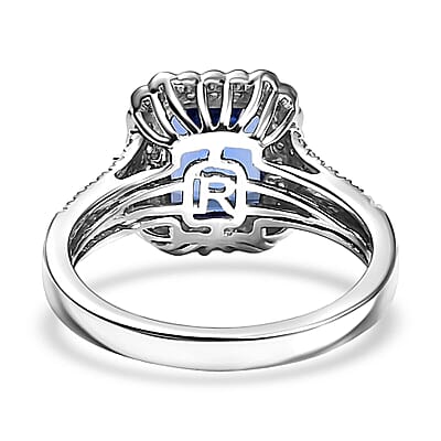 Certified & Appraised Rhapsody 950 Platinum AAAA Tanzanite, Diamond (E-F, VS) Ring (Size 12.0) 3.00 ctw