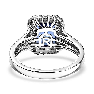 Certified & Appraised Rhapsody AAAA Tanzanite and E-F VS Diamond 3.00 ctw Ring in 950 Platinum (Size 6.0)