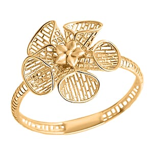 10K Yellow Gold Blooming Floral Ring (Size 6.5) 1.44 Grams