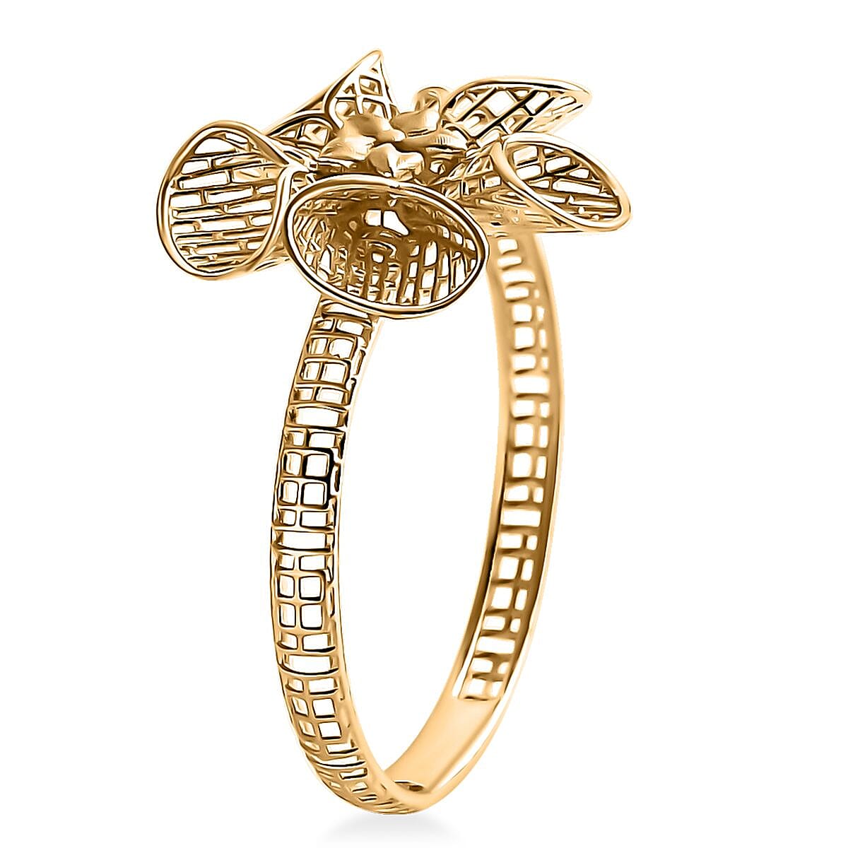 10K Yellow Gold Blooming Floral Ring (Size 6.5) 1.44 Grams image number 3