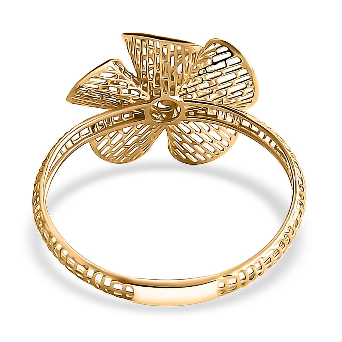 10K Yellow Gold Blooming Floral Ring (Size 6.5) 1.44 Grams image number 4