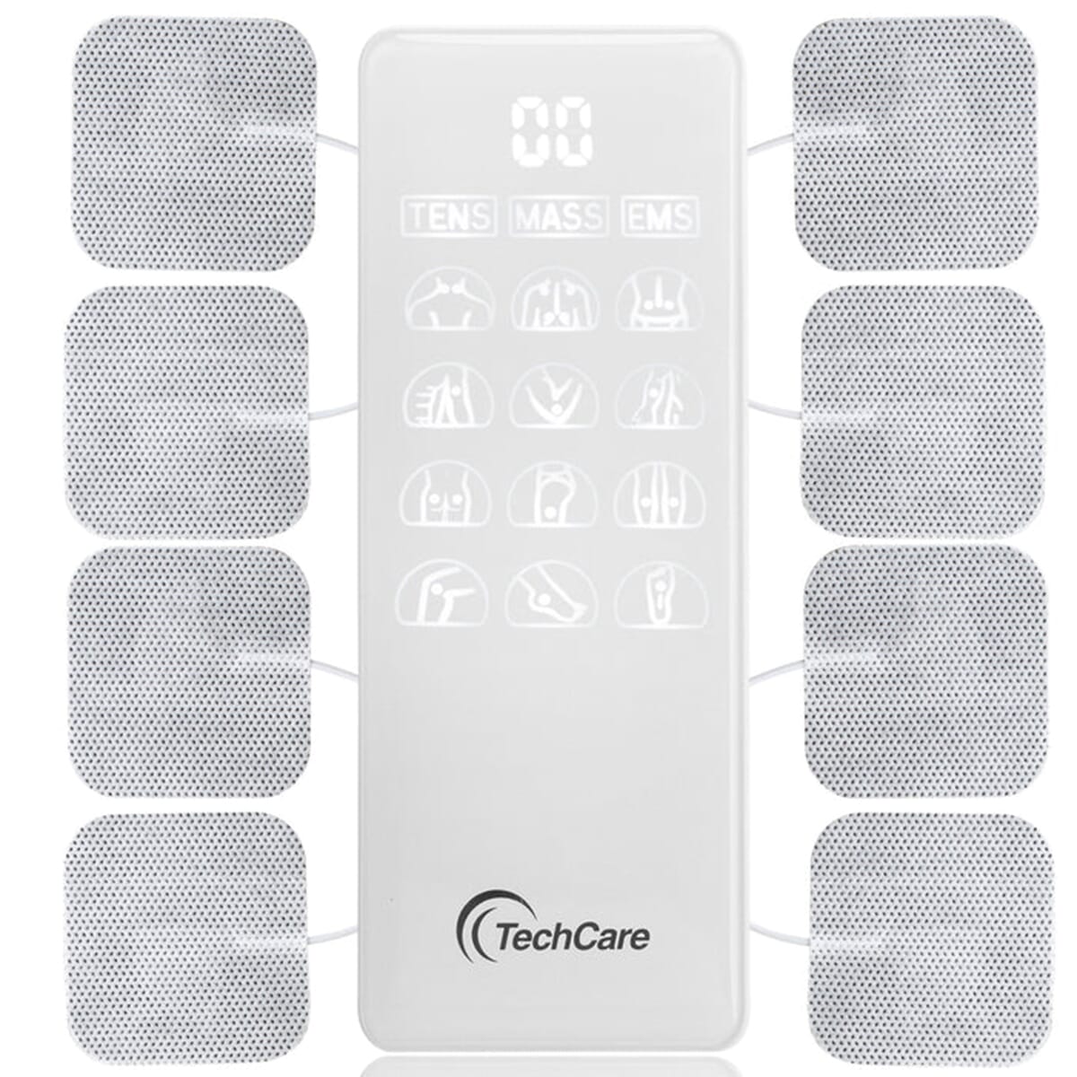 Techcare Massager Tens Machine Unit Device Pulse Massager 4 Channel Rechargeable Muscle Stimulator image number 2