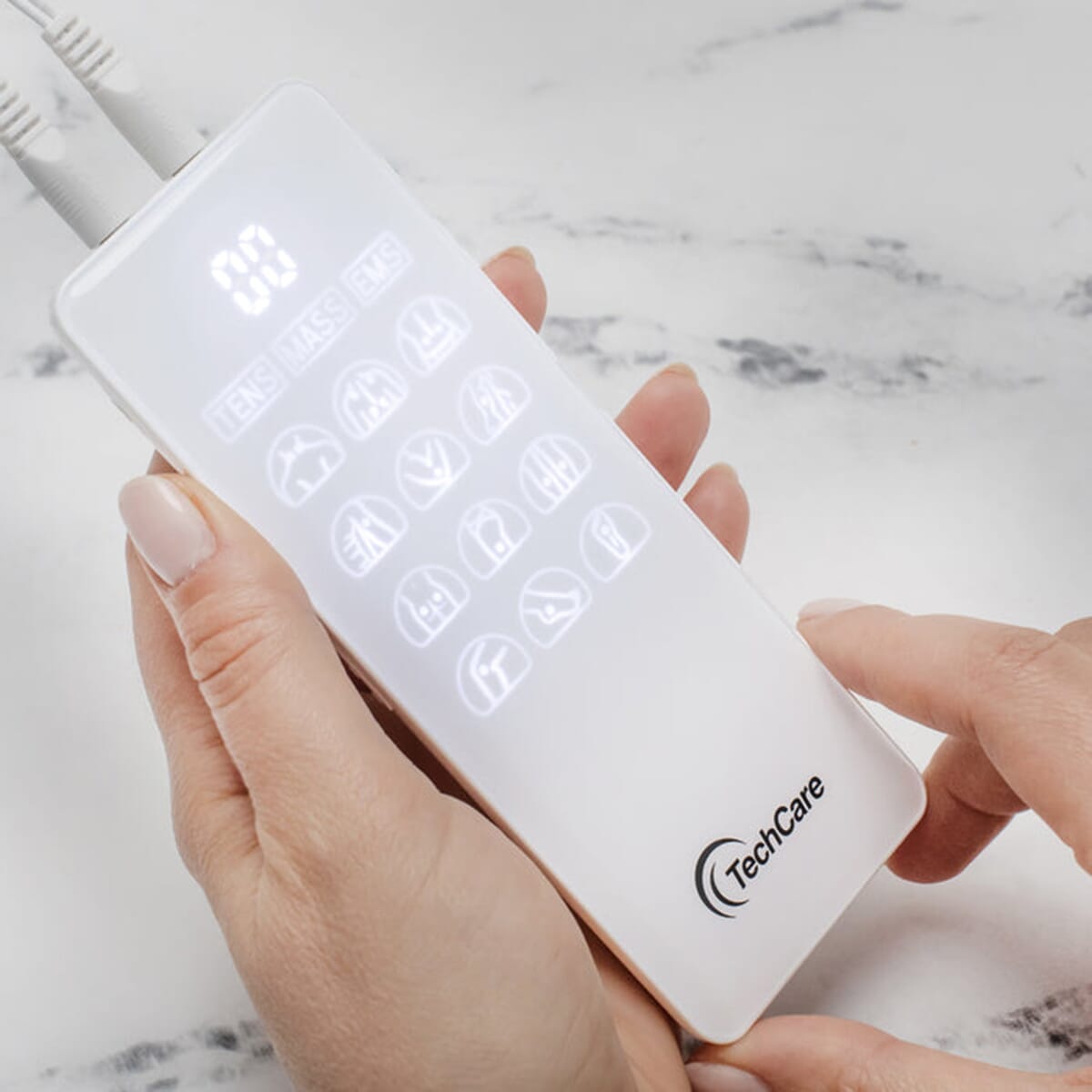 Techcare Massager Tens Machine Unit Device Pulse Massager 4 Channel Rechargeable Muscle Stimulator image number 5