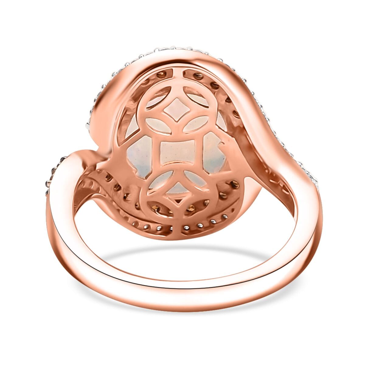 Premium Ethiopian Welo Opal and Multi Gemstone 4.30 ctw Ring in 18K Vermeil Rose Gold Over Sterling Silver (Size 10.0) image number 4