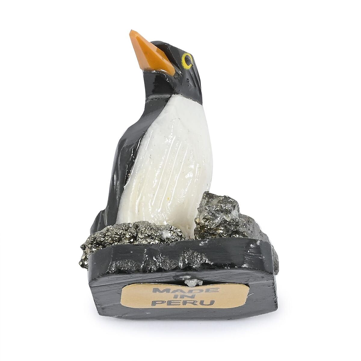 Multi Gemstone Carved Penguin Couple Approx 190cts image number 3