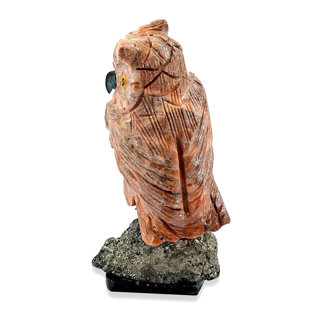 Multi Gemstone Carved Owl Approx 1280cts image number 2