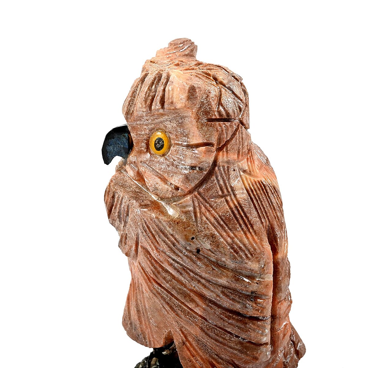 Multi Gemstone Carved Owl Approx 1280cts image number 4